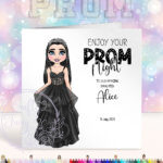 personalised a line princess tulle dress prom card 57 colour options