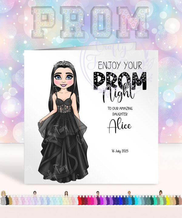 personalised a line princess tulle dress prom card 57 colour options