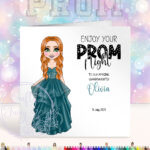 personalised a line princess tulle dress prom card 57 colour options