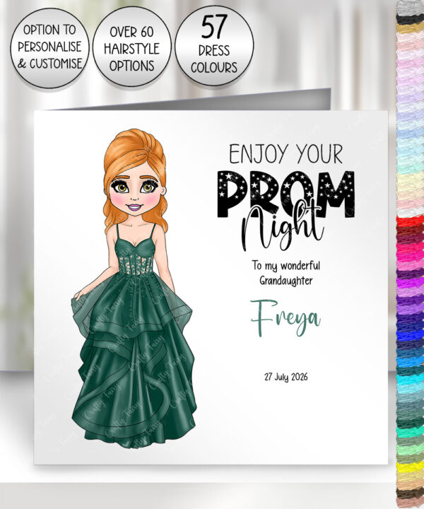 personalised prom card a line princess tulle dress design 57 colour options