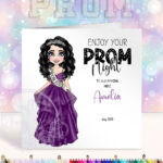 personalised a line princess tulle dress prom card 57 colour options