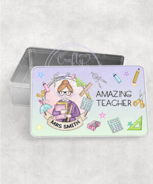 personalised doodle amazing teacher ta lsa mentor thank you medium tin
