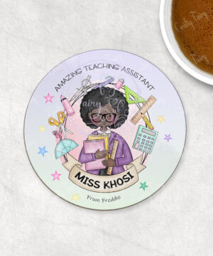 personalised doodle amazing teacher ta lsa mentor thank you coaster gift