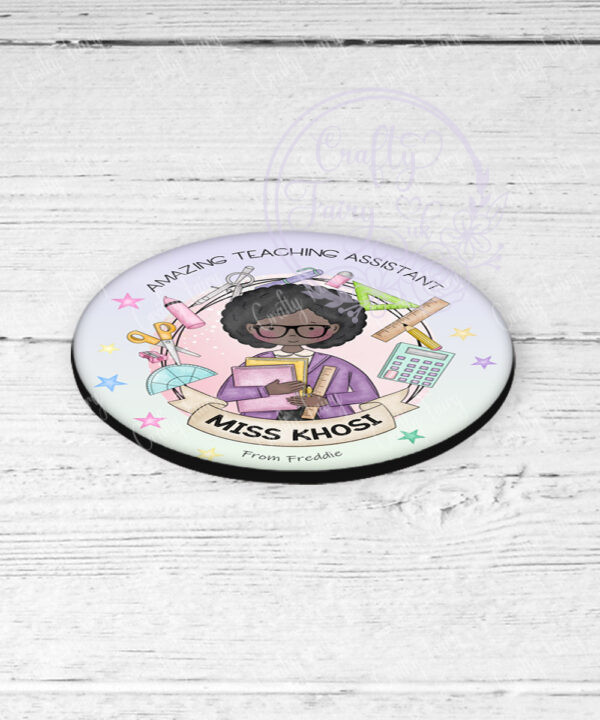 personalised doodle amazing teacher ta lsa mentor thank you coaster gift