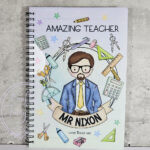 personalised doodle amazing male teacher ta lsa mentor thank you a5 notebook gift