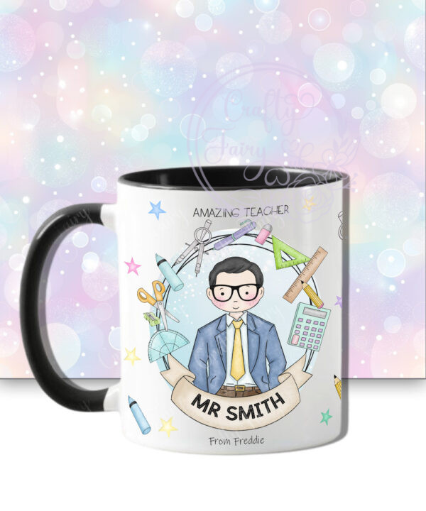 personalised doodle amazing male teacher ta lsa mentor thank you mug gift