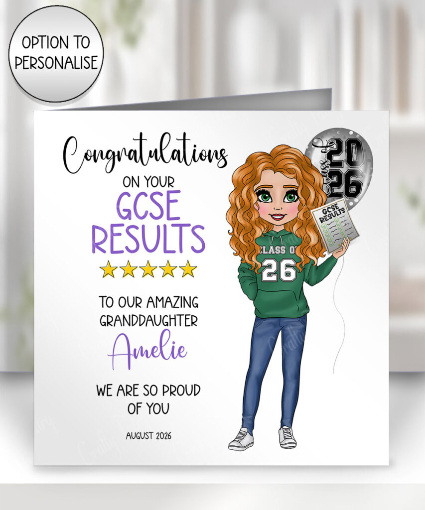 Personalised Congratulations on Your GCSE or A-Level Results Card for ...