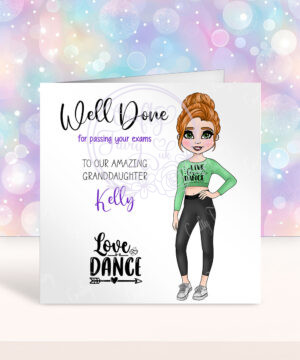 personalised teen tween dancer granddaughter daughter congratulations card
