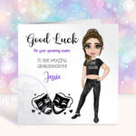 personalised teen tween musical theatre drama girl congratulations card
