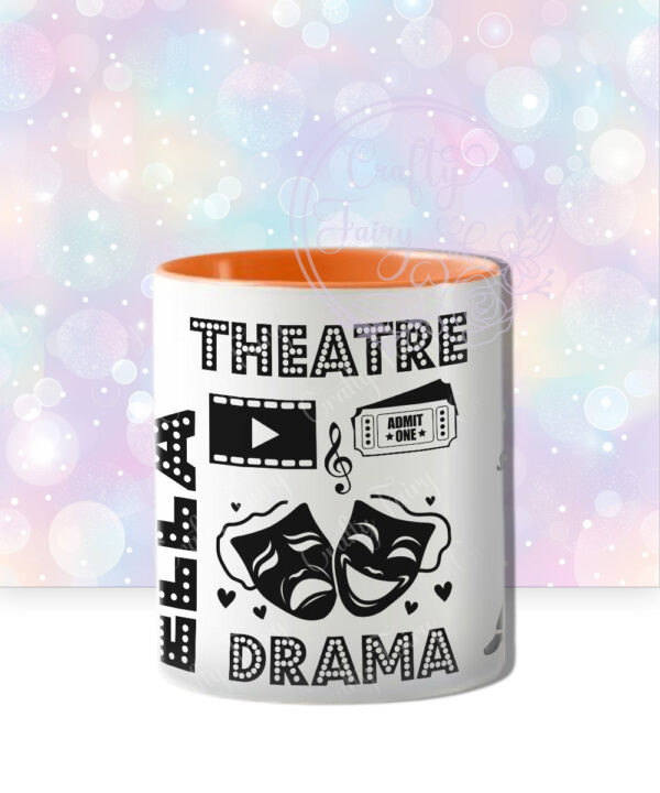 personalised teen tween musical theatre drama girl ceramic mug