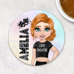 personalised teen tween musical theatre drama girl coaster gift