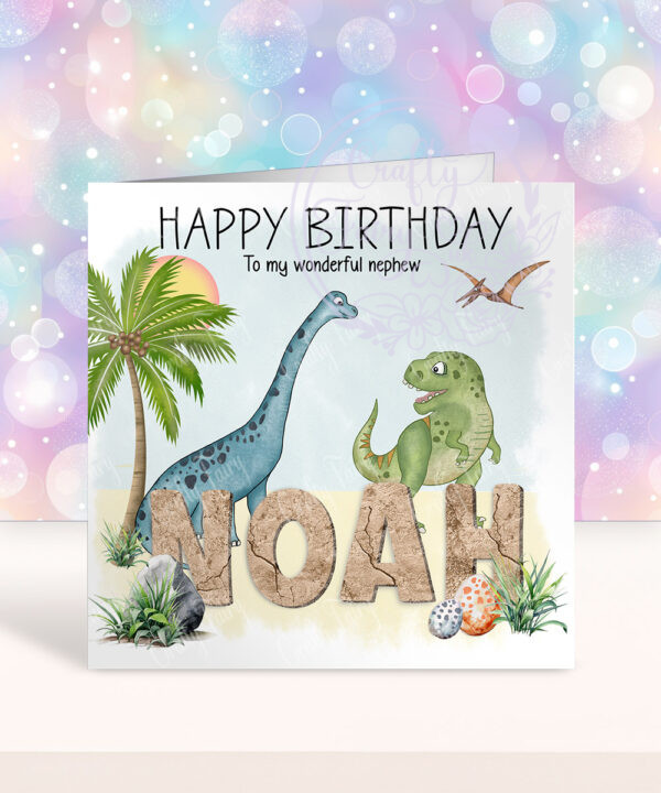 personalised dinosaurs 1st 2nd 3rd 4th 5th birthday card
