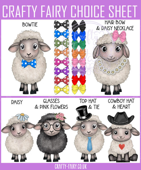 personalised sheep family portrait scene printed a5 or a4 image