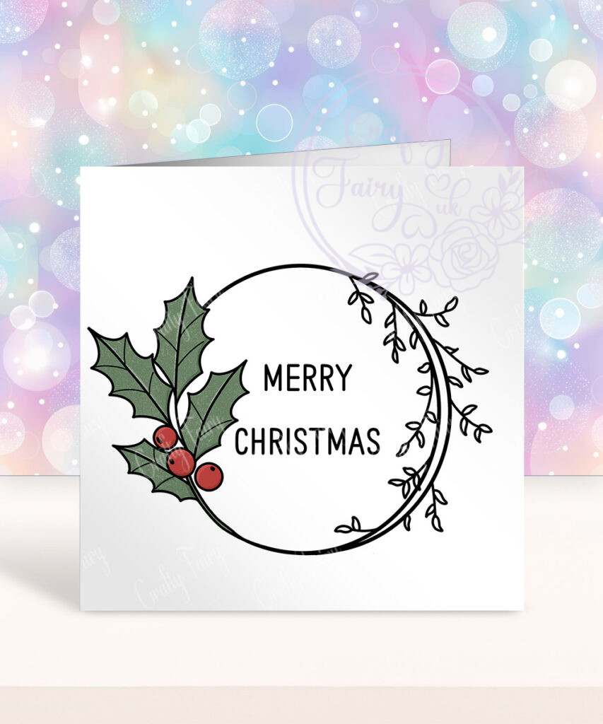 Personalised December Birth Flower Holly Greetings Card