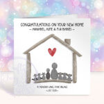personalised new home pebble family congratulations greetings card
