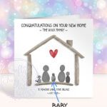 personalised new home pebble family congratulations greetings card