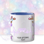 personalised christmas reindeer purple gamer girl mug gift
