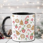 personalised reindeer in red santa hat christmas mug gift