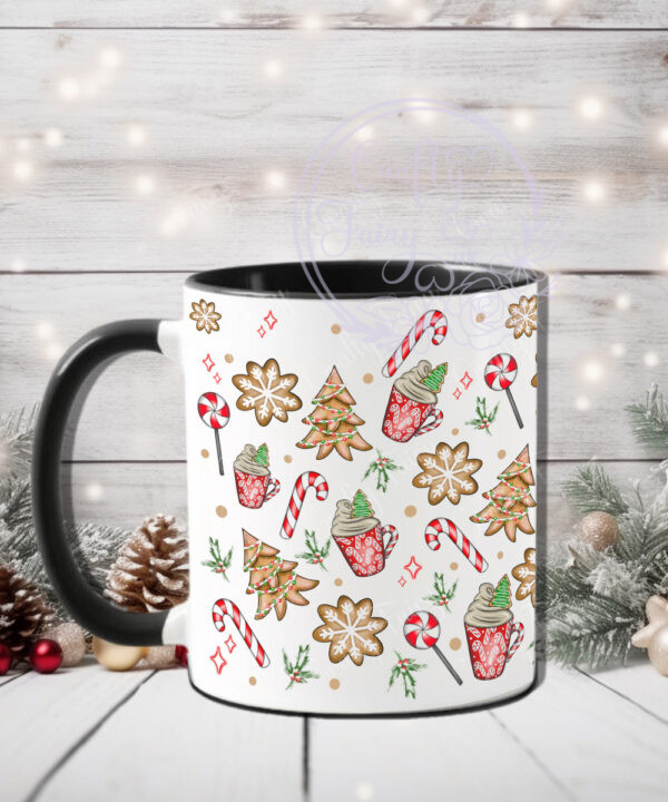 personalised reindeer in red santa hat christmas mug gift