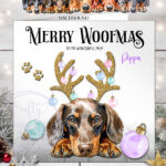 2791 dachshund personalised dog baubles christmas card granddaughter 1