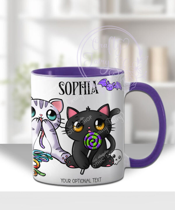 2815 personalised candy spoopy kitties halloween mug 1