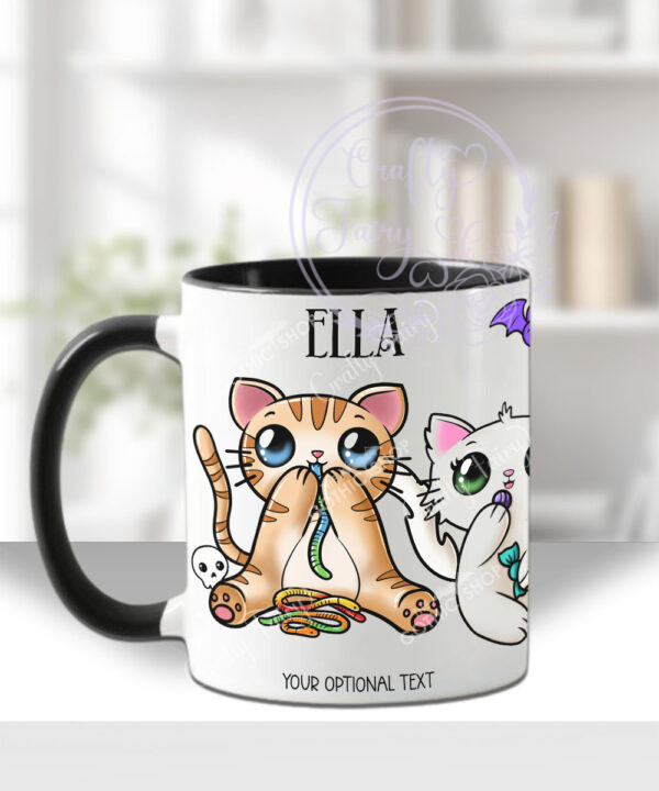 2815 personalised candy spoopy kitties halloween mug 2
