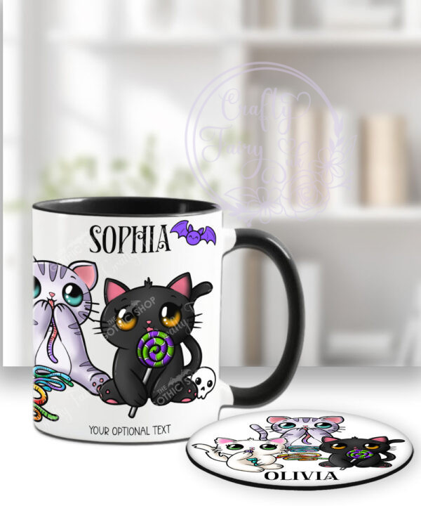 2815 personalised candy spoopy kitties halloween mug 4