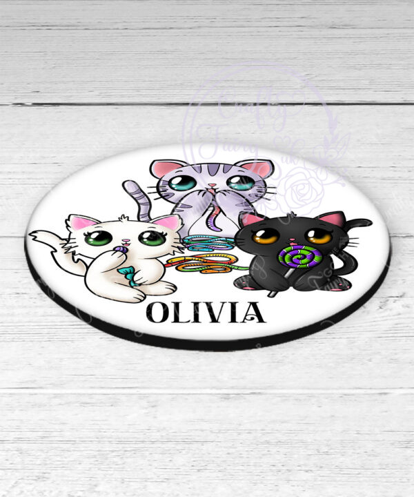 2816 personalised candy spoopy kitties halloween coaster 2