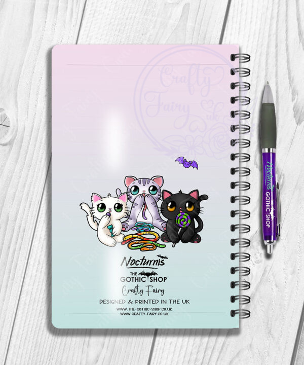 2819 personalised candy spoopy kitties halloween notebook 2