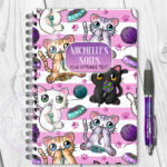 2820 personalised candy spoopy kitties halloween notebook 1
