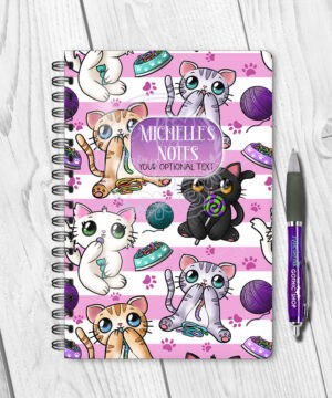 2820 personalised candy spoopy kitties halloween notebook 1