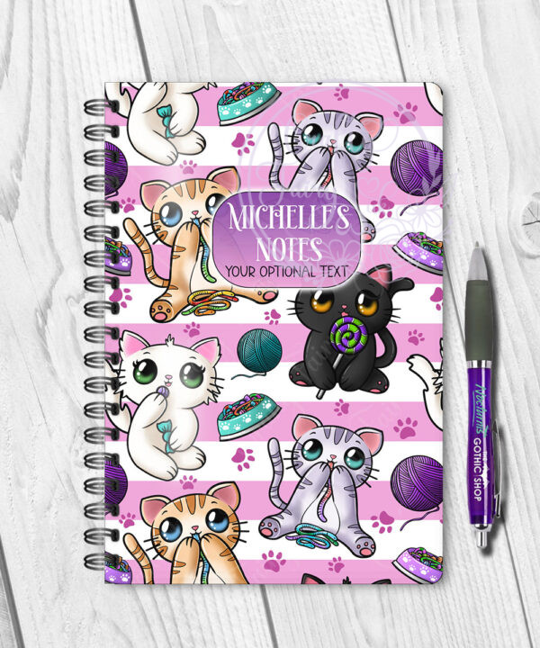 2820 personalised candy spoopy kitties halloween notebook 1