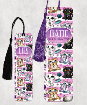 2824 personalised candy spoopy kitties halloween bookmark 1