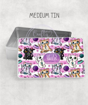 2833 personalised candy spoopy kitties halloween sweet tin 1