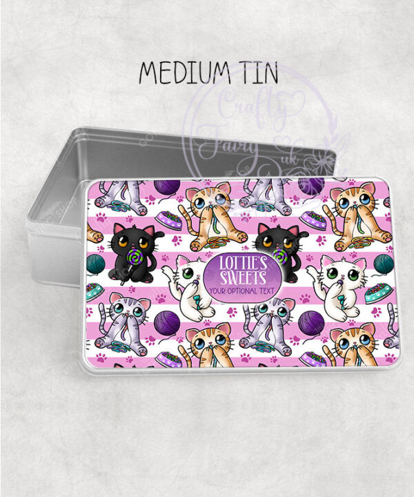 2833 personalised candy spoopy kitties halloween sweet tin 1