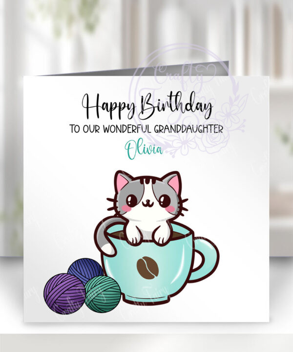 2843 teacup kawaii kitty birthday card 3