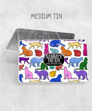 2860 personalised colourful cats storage tin 1
