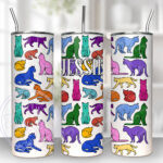 2861 personalised colourful cats tumbler 1