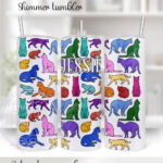 2861 personalised colourful cats tumbler 2