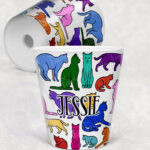 2865 personalised colourful cats plant pot 1