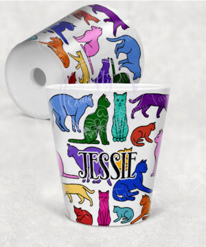 2865 personalised colourful cats plant pot 1