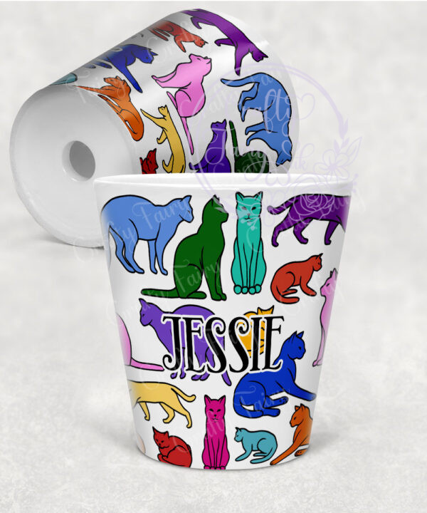 2865 personalised colourful cats plant pot 1