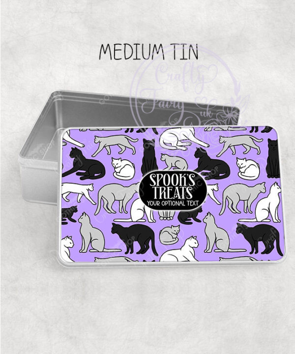 2868 personalised cats purple storage tin 1