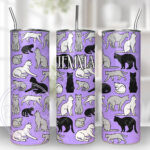 2869 personalised purple cats tumbler 1