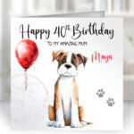 2896 boxer personalised dog birthday card