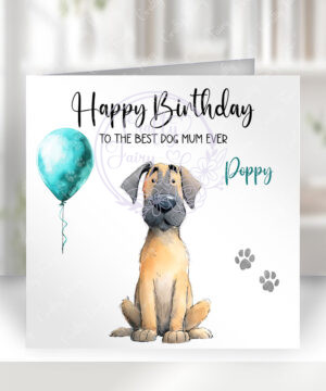 2922 mastiff personalised dog birthday card