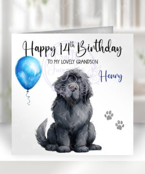 2924 newfoundland personalised dog birthday card
