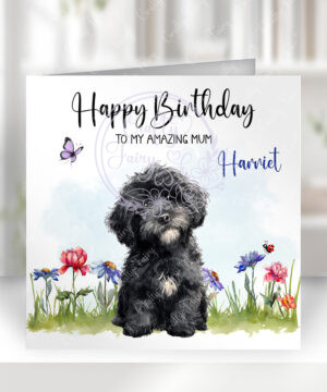 2964 cavapoo personalised dog birthday card