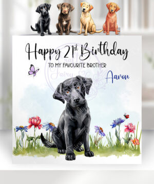 2982 labrador personalised dog birthday card