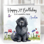 2987 newfoundland personalised dog birthday card